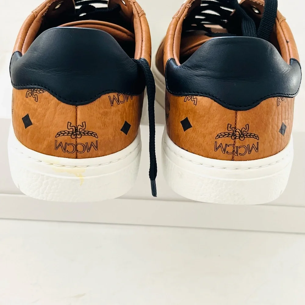 NWOB MCM women's sneakers in luggage tan 38